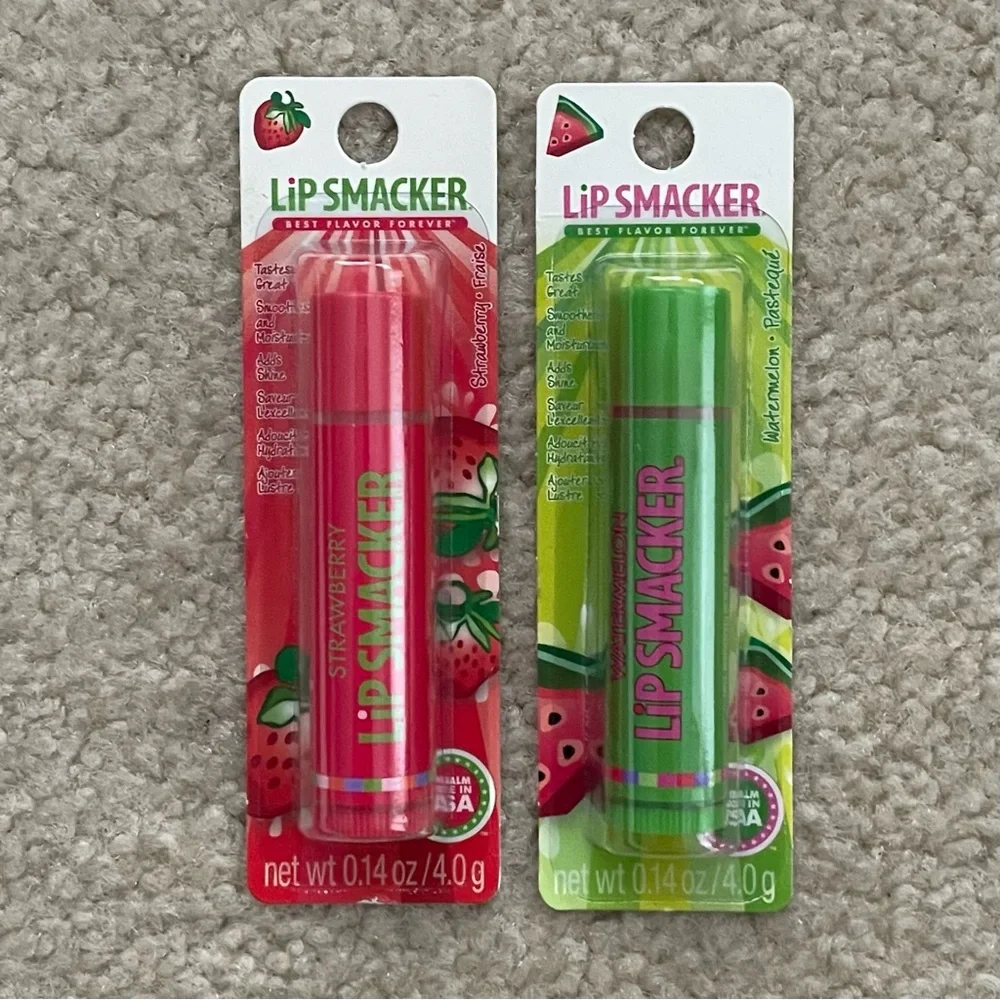 Lip Smacker Strawberry and Watermelon Lip Balm Duo